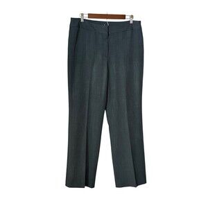 Nine West Suit Dress Pants Womens Size 12 Gray High Rise Lined Office